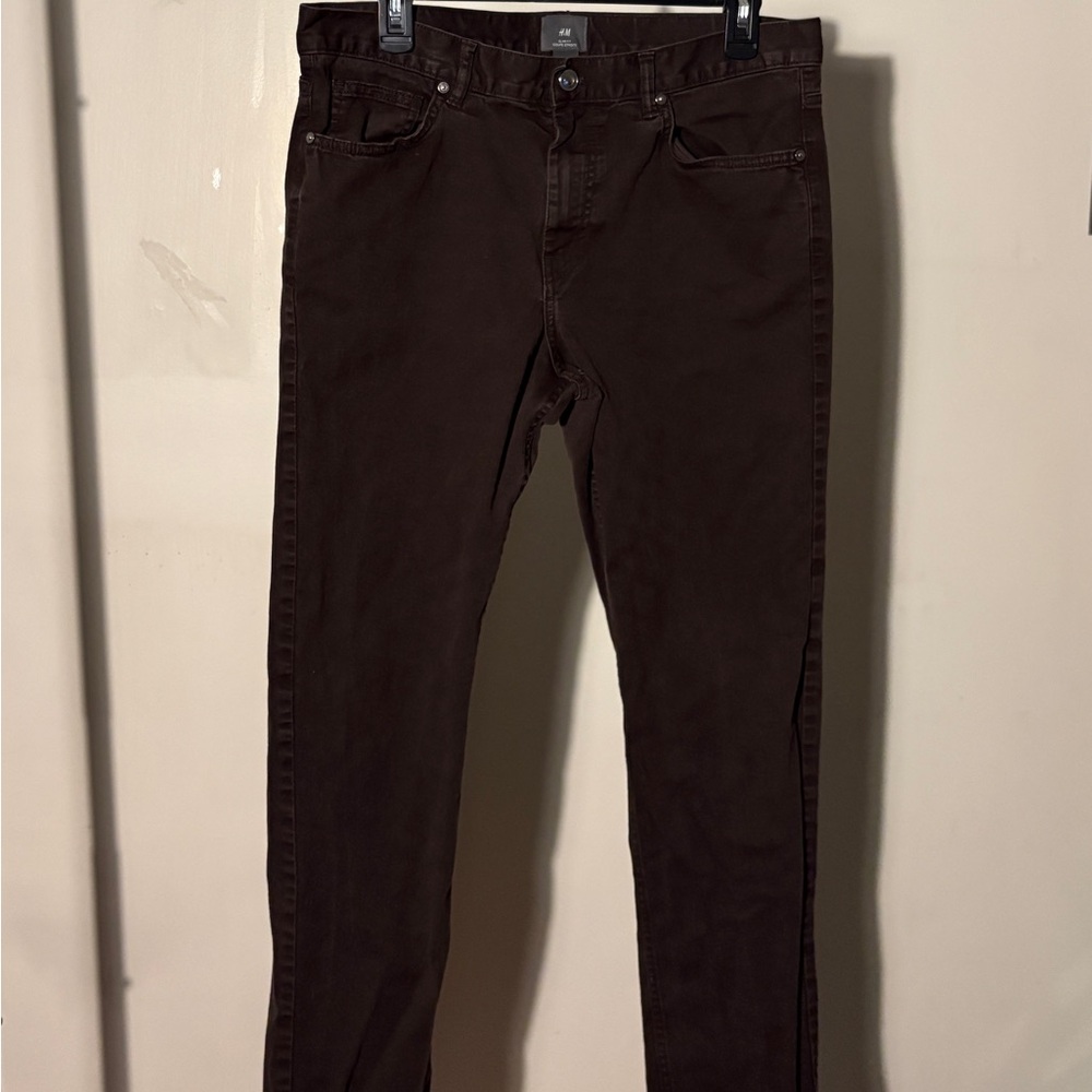 H&M Men's Dark Brown Slim Jeans